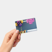 私の誕生日パーティーへようこそ - 風船とプレゼント バッジ (手持ち)