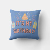 私の誕生日パーティー帽子ギフトお祝い クッション (裏面)