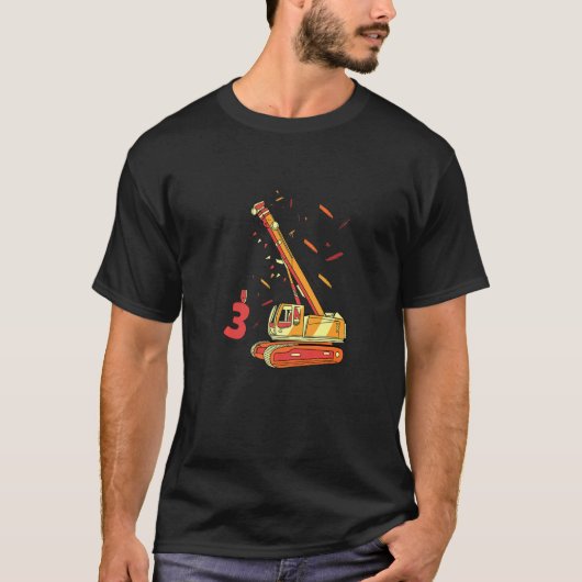 私の誕生日ブルドーザー1 Tシャツ (正面)