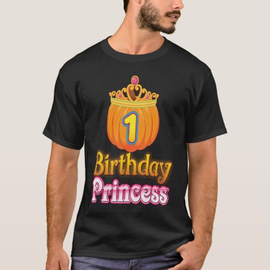 私の誕生日プリンセス1歳ハロウィーン1st tシャツ (正面)