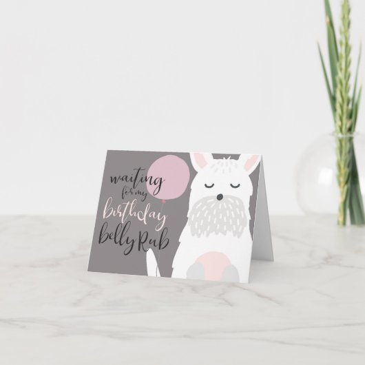 私の誕生日ベリーラッシングを待つ カード (正面)