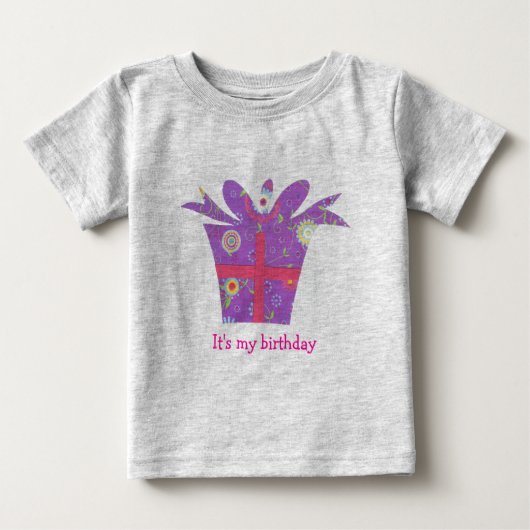 私の誕生日ペイズリー ベビーTシャツ (正面)