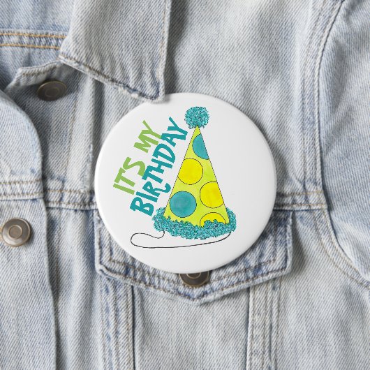 私の誕生日ボーイガール水玉模様パーティー 缶バッジ (インサイチュ)