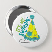 私の誕生日ボーイガール水玉模様パーティー 缶バッジ (正面&裏面)