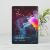 私の誕生日レッツカクテル祝招待状 招待状 (スタンド正面)