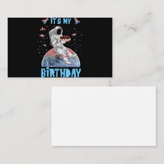 私の誕生日宇宙飛行士ユース・キッズ宇宙 エンクロージャーカード (正面/裏面)