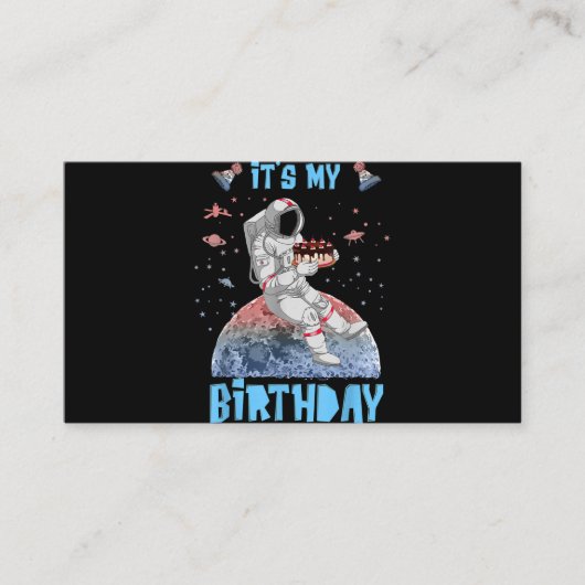 私の誕生日宇宙飛行士ユース・キッズ宇宙 エンクロージャーカード (正面)