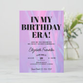 私の誕生日時代で任意の年齢の誕生日パーティー 招待状 (スタンド正面)