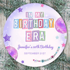 私の誕生日時代のパープルディスコ ラウンドシール