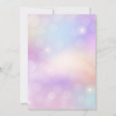 私の誕生日時代のピンクとパープルのネオンバースデー 招待状 (裏面)