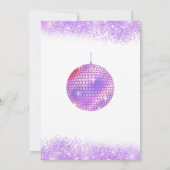 私の誕生日時代 パープル・スリープオーバー・バースデー 招待状 (裏面)