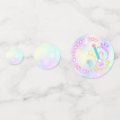 私の誕生日時代，レインボーネオン誕生日 コンフェッティ (裏面)