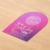 私の誕生日時代、時代パーティー、時代パーティー アクリル招待状 (レイダウン)