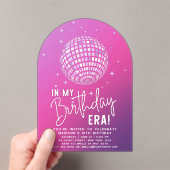 私の誕生日時代、時代パーティー、時代パーティー アクリル招待状 (インサイチュ (ポータブル))