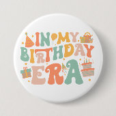 私の誕生日時代 | Pastel Groovyレタリング 缶バッジ (正面)