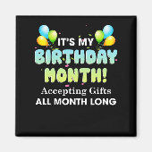 私の誕生日月がプレゼントを毎月受け取る マグネット (正面)
