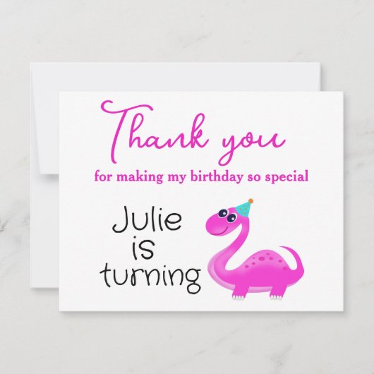 私の誕生日来ありがとう サンキューカード (正面)