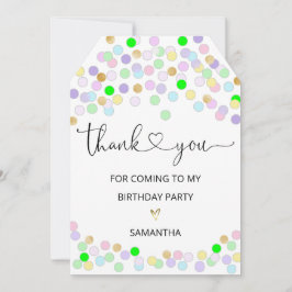 私の誕生日来パーティーありがとう サンキューカード