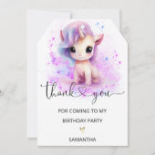 私の誕生日来パーティーありがとう サンキューカード (正面)