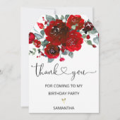 私の誕生日来パーティーありがとう サンキューカード (正面)