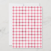 私の誕生日来ピンクバニーの女の子に感謝 招待状 (裏面)