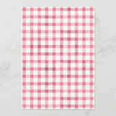 私の誕生日来ピンクバニーの女の子に感謝 招待状 (裏面)