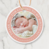 私の誕生日来写真をありがとうモダン フェイバータグ (裏面)