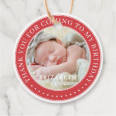 私の誕生日来写真をありがとうモダン フェイバータグ (裏面)