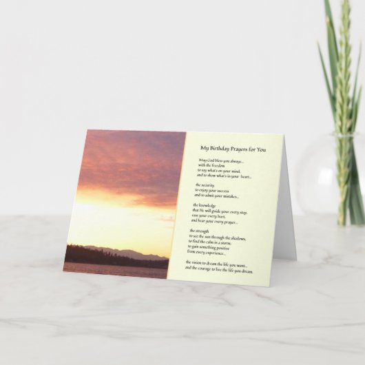 私の誕生日祈りの言葉は…… カード (正面)
