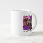 私の誕生日私のルールケーキ食べ物のラクーン漫画 ジャンボコーヒーマグカップ (正面右)