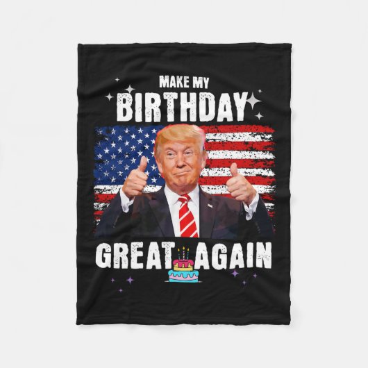 私の誕生日素晴らし フリースブランケット (正面)