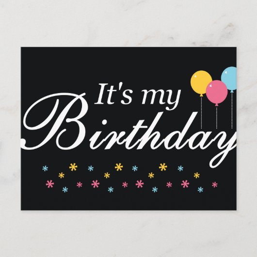 私の誕生日葉書 ポストカード (正面)