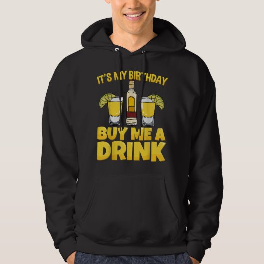 私の誕生日買でTequila Gを飲む パーカ (正面)