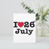 私の誕生日7月26日 ポストカード (スタンド正面)