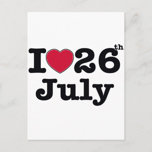 私の誕生日7月26日 ポストカード (正面)