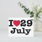 私の誕生日7月29日 ポストカード (スタンド正面)
