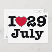 私の誕生日7月29日 ポストカード (正面/裏面)