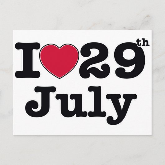 私の誕生日7月29日 ポストカード (正面)