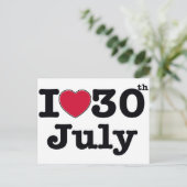 私の誕生日7月30日 ポストカード (スタンド正面)