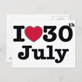 私の誕生日7月30日 ポストカード (正面/裏面)