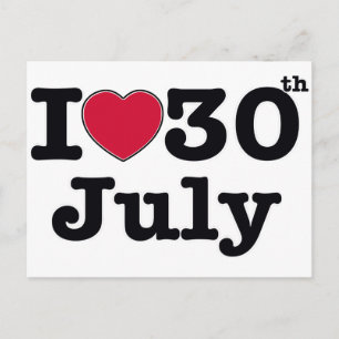 私の誕生日7月30日 ポストカード