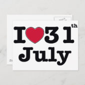 私の誕生日7月31日 ポストカード (正面/裏面)