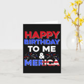私の誕生日7月4日アメリカ独立記念日Gif カード (黄色い花)