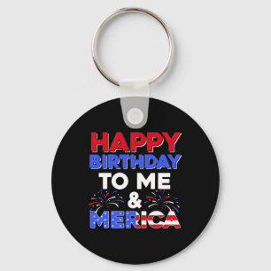 私の誕生日7月4日アメリカ独立記念日Gif キーホルダー
