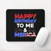 私の誕生日7月4日アメリカ独立記念日Gif マウスパッド (マウス)