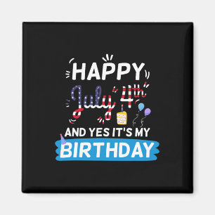 私の誕生日7月4日アメリカ独立記念日Gif マグネット