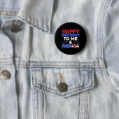 私の誕生日7月4日アメリカ独立記念日Gif 缶バッジ (インサイチュ)