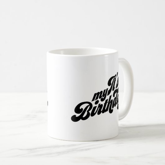 私の誕生日 コーヒーマグカップ (正面右)