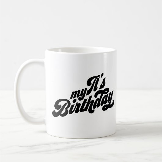 私の誕生日 コーヒーマグカップ (左)