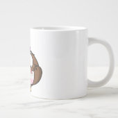 「私の誕生日」フクロウ ジャンボコーヒーマグカップ (右)